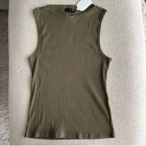 NWT J. Crew Ribbed High Neck Tank Top Size M
